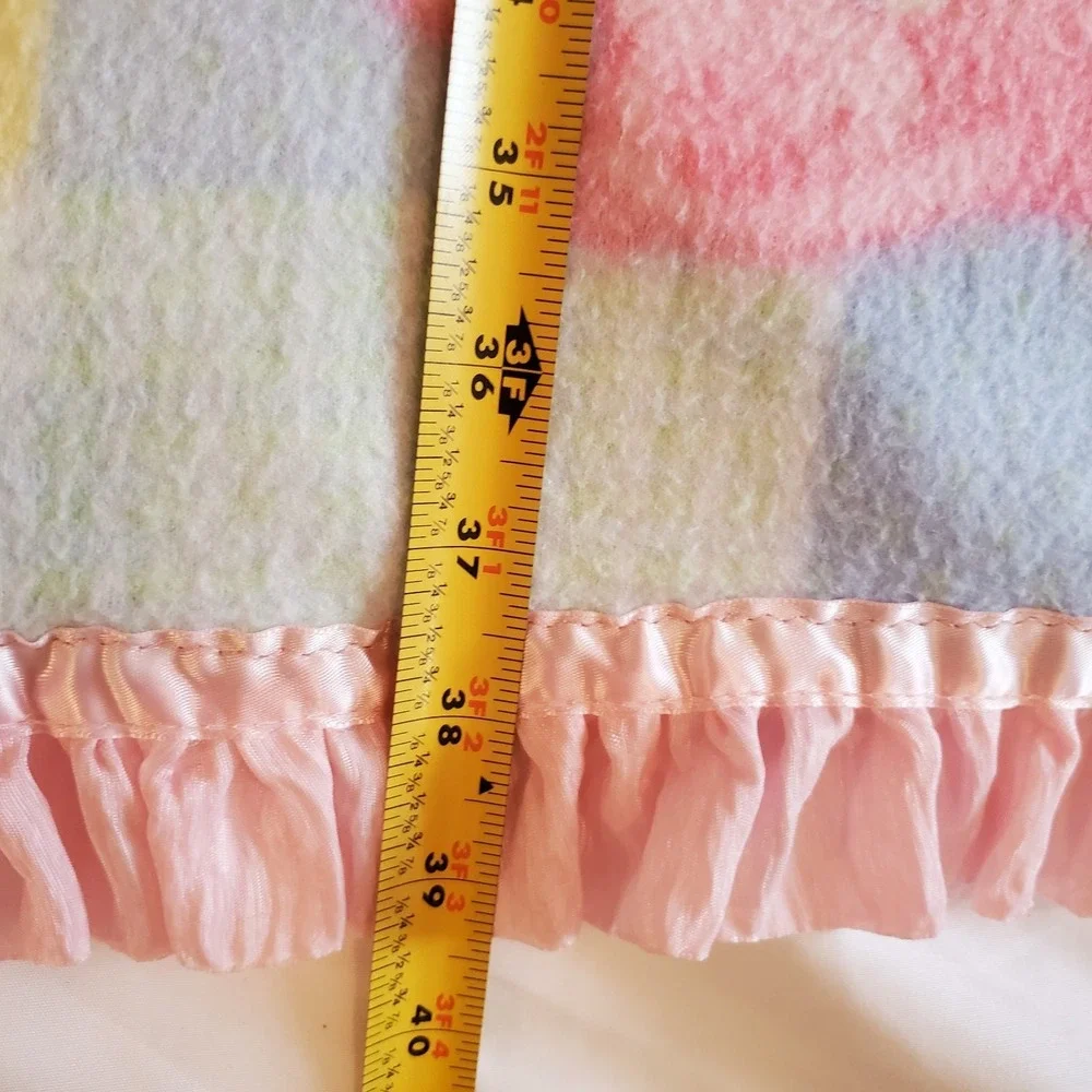 Disney Winnie the Pooh Fleece Baby blanket Tigger Eeyore Piglet Patchwork Pastel